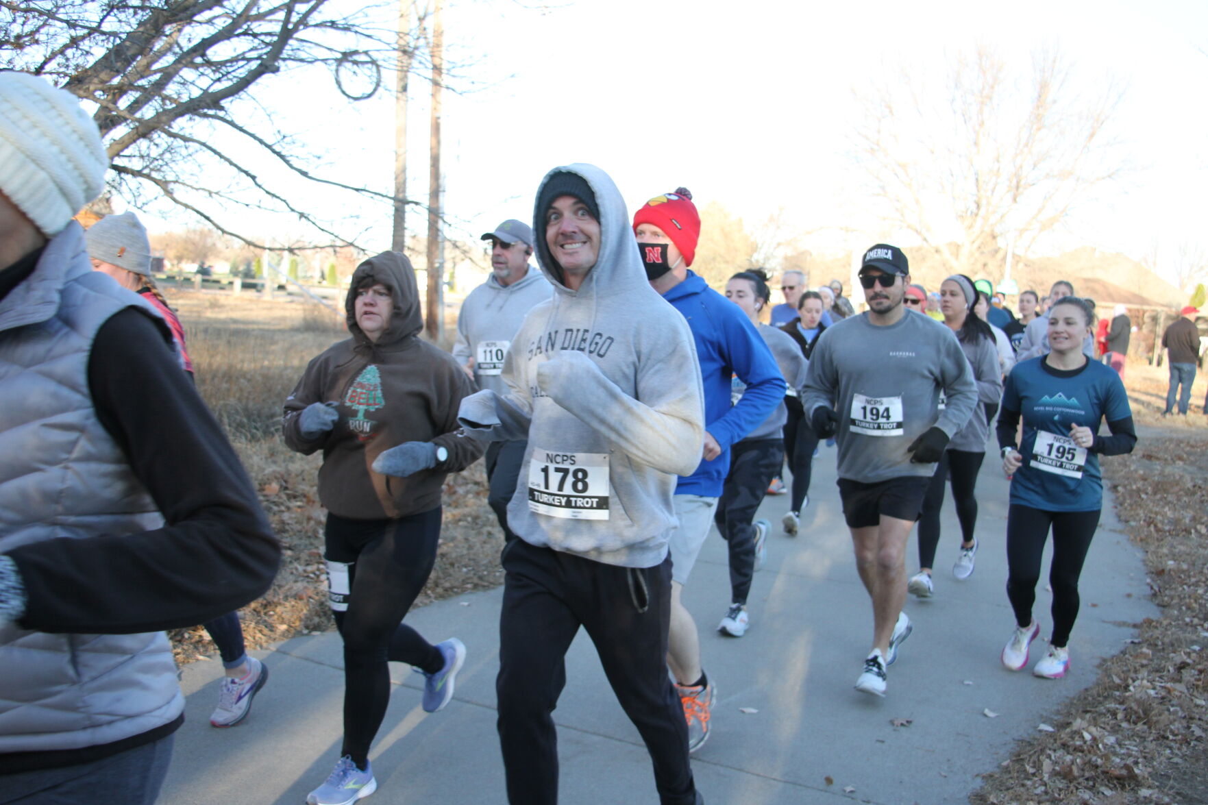 Turkey trotters gobble their way down trail